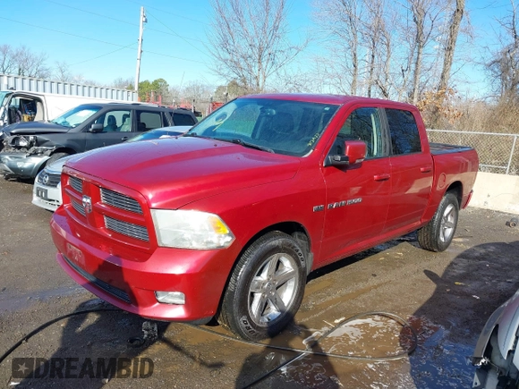 2012 Ram 1500 Sport with VIN 1C6RD7MT9CS161603, listed as a IAAI auction lot 41202927 with 212,522 mi miles and . Bid and sale history available at DreamBid. Image 18.