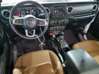 2022 Jeep Wrangler Unlimited Rubicon with VIN 1C4HJXFN8NW129717, listed as a Copart auction lot 54615745 with 33,544 mi miles and Salvage title. Bid and sale history available at DreamBid. Image 8.