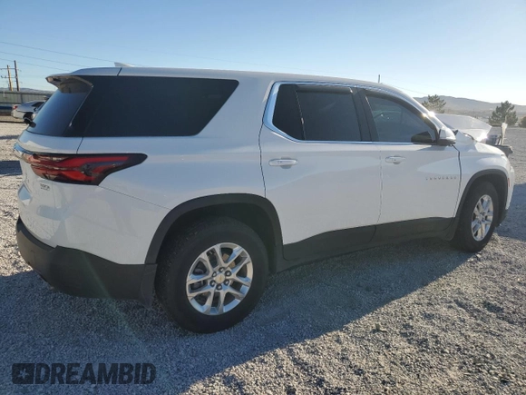 2023 Chevrolet Traverse LS with VIN 1GNEVFKW3PJ228615, listed as a Copart auction lot 72365384 with 0 mi miles and Salvage Title. Bid and sale history available at carsss.com. Image 3.
