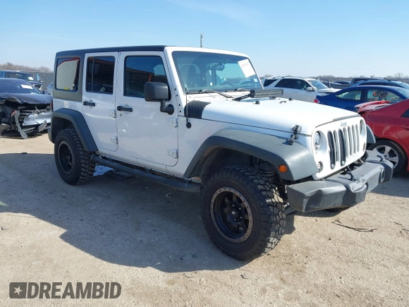 2014 Jeep Wrangler Unlimited Sport with VIN 1C4BJWDG2EL100591, listed as a IAAI auction lot 41578357 with 155,929 mi miles and . Bid and sale history available at DreamBid. Image 1.