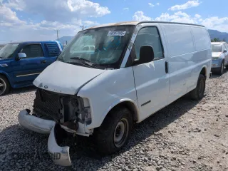 2000 GMC Savana z VIN 1GTFG15R6Y1181209, wystawiony jako Copart lot #60357805 z przebiegiem Nie podano mil oraz Czysty tytuł • Clean title. Historia ofert i sprzedaży dostępna na DreamBid. Obrazek 1.