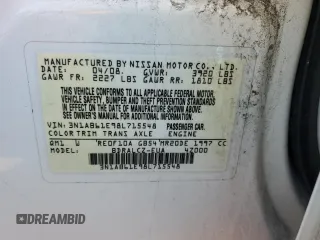 2008 Nissan Sentra 2.0 z VIN 3N1AB61E98L715548, wystawiony jako Copart lot #52384545 z przebiegiem 69 102 mil mil oraz Szkoda całkowita • Salvage title. Historia ofert i sprzedaży dostępna na DreamBid. Obrazek 14.