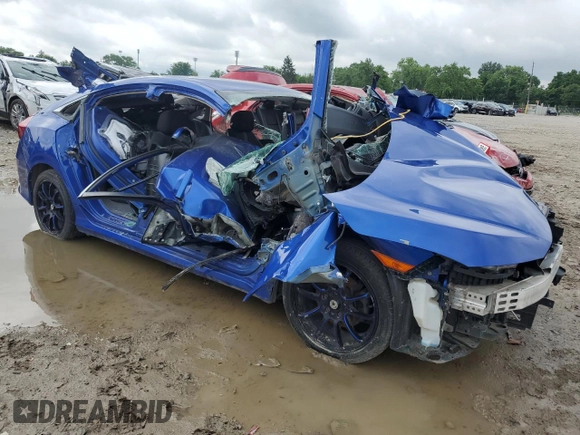 2017 Honda Civic LX with VIN 19XFC2F58HE057307, listed as a Copart auction lot 56064895 with Not provided miles and Salvage title. Bid and sale history available at DreamBid. Image 4.