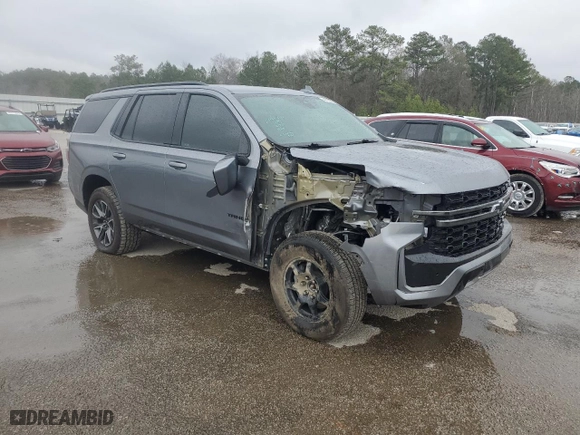 2021 Chevrolet Tahoe Z71 with VIN 1GNSKPKD5MR304512, listed as a Copart auction lot 44765675 with 84,197 mi miles and Salvage Title. Bid and sale history available at carsss.com. Image 4.
