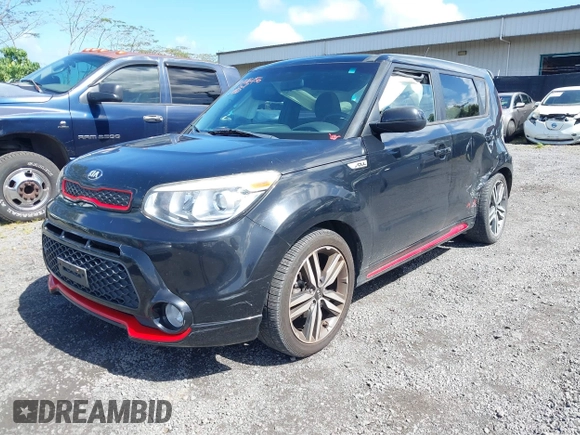 2015 Kia Soul + with VIN KNDJP3A56F7160721, listed as a IAAI auction lot 41746456 with 92,171 mi miles. Bid and sale history available at carsss.com. Image 2.