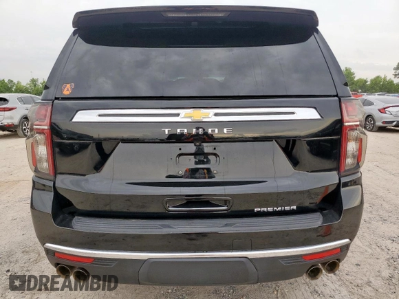 2023 Chevrolet Tahoe Premier with VIN 1GNSCSKD6PR520373, listed as a Copart auction lot 60642175 with Not provided miles and Salvage title. Bid and sale history available at DreamBid. Image 6.