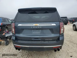 2021 Chevrolet Tahoe Premier with VIN 1GNSKSKDXMR259795, listed as a Copart auction lot 43608725 with 92,897 mi miles and Salvage Title. Bid and sale history available at carsss.com. Image 6.
