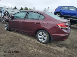 2014 Honda Civic Sedan LX with VIN 19XFB2F55EE041130, listed as a Copart auction lot 52860145 with 97,244 mi miles and Salvage Title. Bid and sale history available at carsss.com. Image 2.