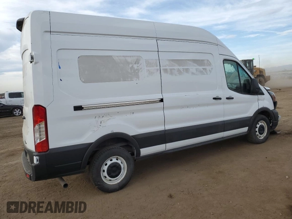 2021 Ford Transit Cargo with VIN 1FTBR1X88MKA24623, listed as a Copart auction lot 50757105 with 82,929 mi miles and Salvage Title. Bid and sale history available at DreamBid. Image 3.