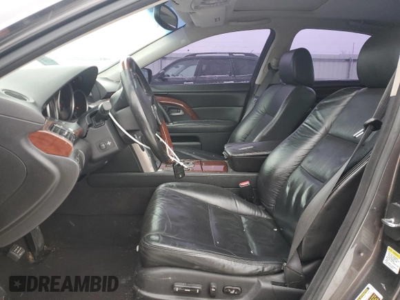 2010 Acura RL Technology with VIN JH4KB2F60AC001805, listed as a Copart auction lot 46323345 with 123,986 mi miles and Salvage Title. Bid and sale history available at DreamBid. Image 7.
