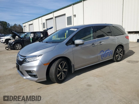 2020 Honda Odyssey Elite with VIN 5FNRL6H99LB007331, listed as a Copart auction lot 88478265 with 53,040 mi miles and Salvage Title. Bid and sale history available at DreamBid. Image 1.