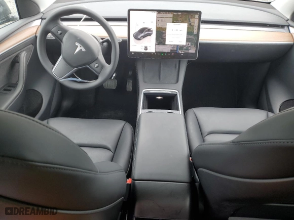 2023 Tesla Model Y Long Range with VIN 7SAYGDEE5PF918853, listed as a Copart auction lot 53551985 with 11,219 mi miles and Salvage Title. Bid and sale history available at carsss.com. Image 8.
