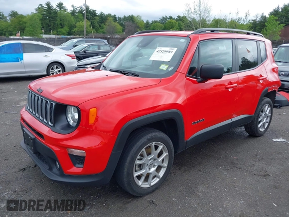 2022 Jeep Renegade Latitude with VIN ZACNJDB19NPN81559, listed as a IAAI auction lot 42329989 with 36,713 mi miles and . Bid and sale history available at DreamBid. Image 18.