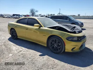 2021 Dodge Charger R/T with VIN 2C3CDXCT3MH616684, listed as a Copart auction lot 49876155 with 93,608 mi miles and Salvage Title. Bid and sale history available at carsss.com. Image 4.