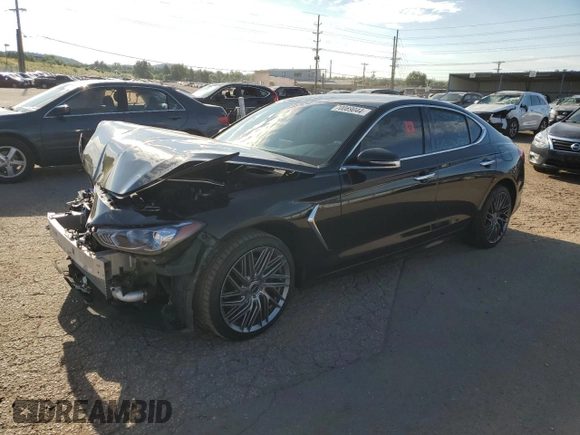2019 Genesis G70 2.0T Advanced with VIN KMTG64LA9KU035240, listed as a Copart auction lot 70069044 with 0 mi miles and Salvage Title. Bid and sale history available at carsss.com. Image 1.
