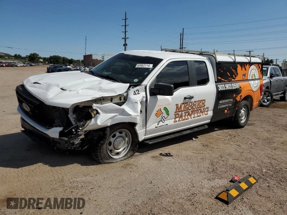 2022 Ford F-150 XL z VIN 1FTFX1E86NKD22373, wystawiony jako Copart lot #69963114 z przebiegiem 96 983 mil mil oraz Szkoda całkowita • Salvage title. Historia ofert i sprzedaży dostępna na DreamBid. Obrazek 1.
