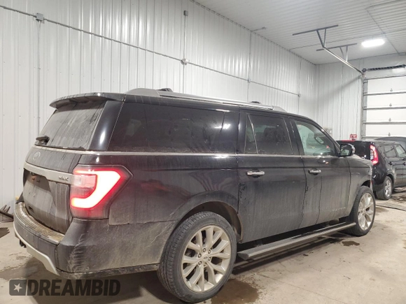 2018 Ford Expedition Max Platinum with VIN 1FMJK1MT4JEA64566, listed as a Copart auction lot 84215404 with 112,938 mi miles and Salvage title. Bid and sale history available at DreamBid. Image 3.
