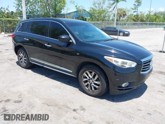 2014 Infiniti QX60 with VIN 5N1AL0MN3EC510068, listed as a IAAI auction lot 42278934 with 148,767 mi miles and . Bid and sale history available at DreamBid. Image 1.