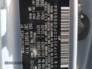 2023 Kia Telluride EX X-Line with VIN 5XYP3DGC0PG339164, listed as a Copart auction lot 50011535 with 40,154 mi miles and Salvage title. Bid and sale history available at DreamBid. Image 13.