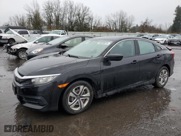 2016 Honda Civic LX with VIN 19XFC2F54GE223935, listed as a Copart auction lot 85038574 with 71,777 mi miles and Salvage Title. Bid and sale history available at carsss.com. Image 1.