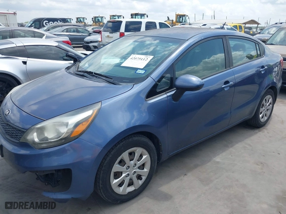 2016 Kia Rio LX with VIN KNADM4A32G6690392, listed as a IAAI auction lot 42075112 with 122,212 mi miles. Bid and sale history available at carsss.com. Image 2.