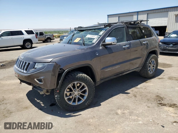 2014 Jeep Grand Cherokee Limited with VIN 1C4RJFBM3EC384398, listed as a Copart auction lot 57703835 with 153,255 mi miles and Salvage title. Bid and sale history available at DreamBid. Image 1.