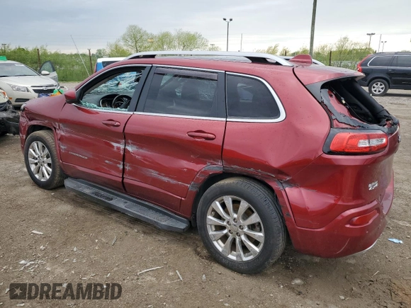 2017 Jeep Cherokee Overland with VIN 1C4PJMJS0HW574948, listed as a Copart auction lot 56225795 with 115,980 mi miles and Salvage title. Bid and sale history available at DreamBid. Image 2.
