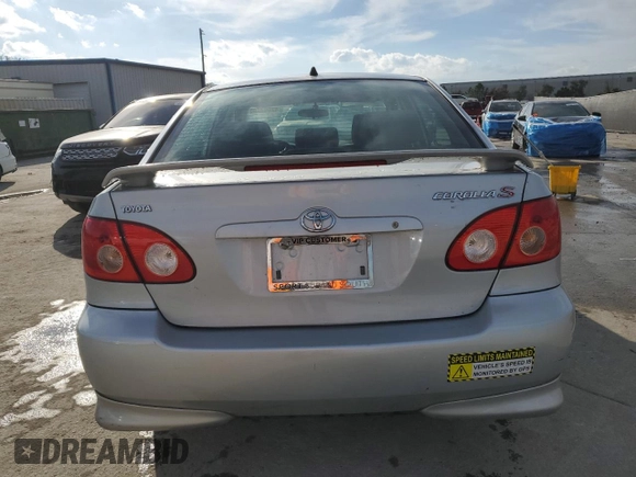 2008 Toyota Corolla CE with VIN 2T1BR32E48C862017, listed as a Copart auction lot 42693765 with 128,165 mi miles and Salvage Title. Bid and sale history available at DreamBid. Image 6.