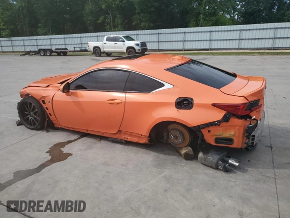 2015 Lexus RC F z VIN JTHHP5BC3F5001530, wystawiony jako Copart lot #56976165 z przebiegiem 104 935 mil mil oraz Szkoda całkowita • Salvage title. Historia ofert i sprzedaży dostępna na DreamBid. Obrazek 2.