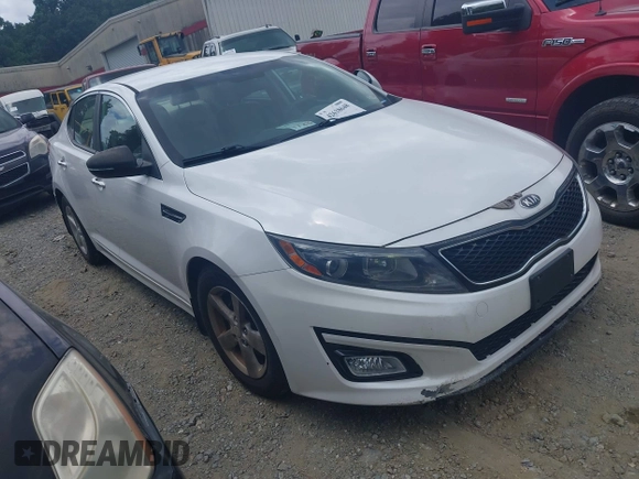 2015 Kia Optima LX with VIN KNAGM4A71F5589591, listed as a IAAI auction lot 42638648 with 154,913 mi miles and . Bid and sale history available at DreamBid. Image 1.