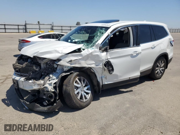 2021 Honda Pilot EX-L z VIN 5FNYF5H58MB015609, wystawiony jako Copart lot #55994845 z przebiegiem 70 190 mil mil oraz Nie do naprawy • Non repairable. Historia ofert i sprzedaży dostępna na DreamBid. Obrazek 1.