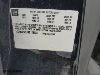 2004 Pontiac Grand Am GT with VIN 1G2NW52E14C173335, listed as a Copart auction lot 85103774 with 140,203 mi miles and Salvage Title. Bid and sale history available at carsss.com. Image 12.