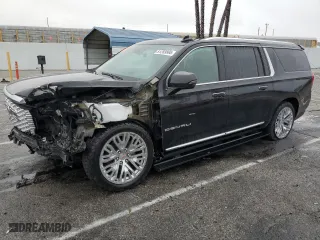 2021 GMC Yukon XL Denali with VIN 1GKS2JKL7MR175481, listed as a Copart auction lot 51283865 with 46,729 mi miles and Salvage Title. Bid and sale history available at carsss.com. Image 1.