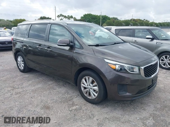 2018 Kia Sedona LX with VIN KNDMB5C15J6382599, listed as a IAAI auction lot 41964769 with 82,494 mi miles. Bid and sale history available at carsss.com. Image 1.