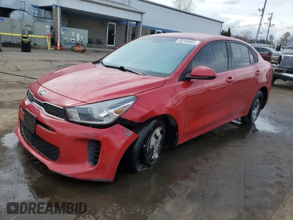 2018 Kia Rio S with VIN 3KPA24AB9JE046232, listed as a Copart auction lot 53240465 with 110,157 mi miles and Salvage Title. Bid and sale history available at carsss.com. Image 1.