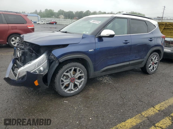 2021 Kia Seltos S z VIN KNDEUCA20M7129459, wystawiony jako Copart lot #56697015 z przebiegiem 71 238 mil mil oraz Szkoda całkowita • Salvage title. Historia ofert i sprzedaży dostępna na DreamBid. Obrazek 1.