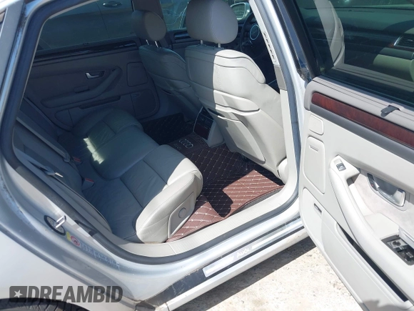 2004 Audi A8 with VIN WAUML44E74N000587, listed as a IAAI auction lot 42479262 with 100,722 mi miles and . Bid and sale history available at DreamBid. Image 8.