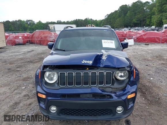 2019 Jeep Renegade Latitude with VIN ZACNJABB1KPK20281, listed as a IAAI auction lot 42171780 with Not provided miles and . Bid and sale history available at DreamBid. Image 6.
