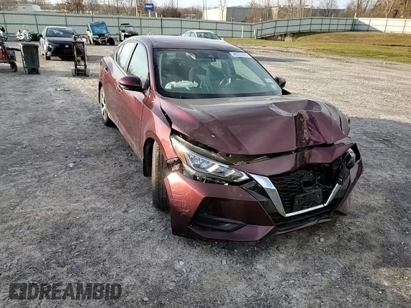 2020 Nissan Sentra SV with VIN 3N1AB8CV8LY313301, listed as a Copart auction lot 49721615 with 52,904 mi miles and Salvage Title. Bid and sale history available at carsss.com. Image 11.