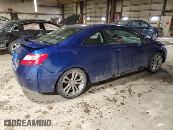 2008 Honda Civic Cpe Si with VIN 2HGFG21568H703347, listed as a Copart auction lot 45295775 with 155,813 mi miles and Salvage Title. Bid and sale history available at carsss.com. Image 3.