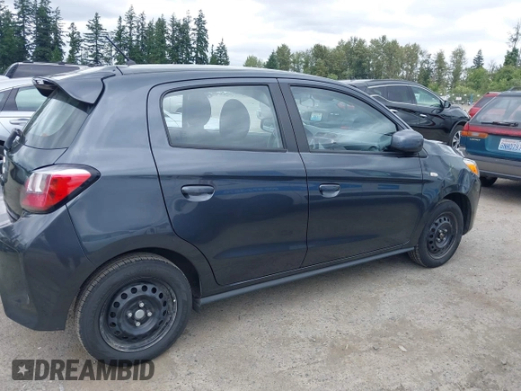 2024 Mitsubishi Mirage ES with VIN ML32AUHJ1RH008958, listed as a IAAI auction lot 42708647 with 36,247 mi miles and . Bid and sale history available at DreamBid. Image 6.