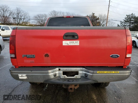 2001 Ford F-150 XL with VIN 1FTRX18L21NA50586, listed as a Copart auction lot 84245554 with 0 mi miles and Salvage Title. Bid and sale history available at carsss.com. Image 6.