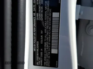 2021 Polestar 2 Launch Edition z VIN LPSED3KA1ML024533, wystawiony jako Copart lot #49712785 z przebiegiem 31 249 mil mil oraz Tytuł czysty. Historia ofert i sprzedaży dostępna na DreamBid. Obrazek 13.