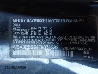 2015 BMW 4 Series 435i xDrive z VIN WBA3R5C54FK371292, wystawiony jako IAAI lot #41802908 z przebiegiem 105 737 mil mil oraz . Historia ofert i sprzedaży dostępna na DreamBid. Obrazek 9.