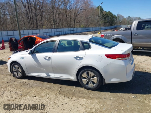 2017 Kia Optima Hybrid with VIN KNAGT4LE3H5018864, listed as a IAAI auction lot 41845714 with 87,392 mi miles. Bid and sale history available at carsss.com. Image 14.