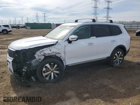2022 Kia Telluride S with VIN 5XYP6DHC1NG324448, listed as a Copart auction lot 47869965 with 55,138 mi miles and Salvage Title. Bid and sale history available at DreamBid. Image 1.
