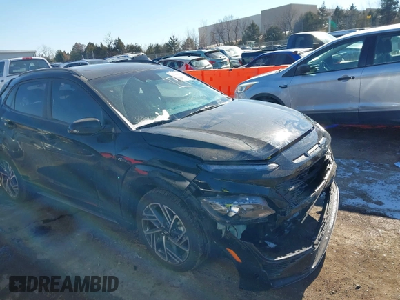 2023 Hyundai Kona N Line with VIN KM8K33A34PU048108, listed as a IAAI auction lot 41366520 with 15,767 mi miles. Bid and sale history available at carsss.com. Image 13.