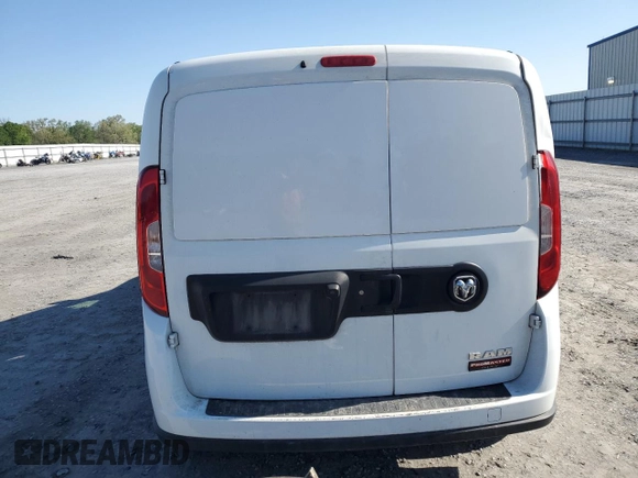 2022 Ram ProMaster City Cargo Tradesman with VIN ZFBHRFAB1N6W65993, listed as a Copart auction lot 51974955 with 55,141 mi miles and Salvage Title. Bid and sale history available at DreamBid. Image 6.