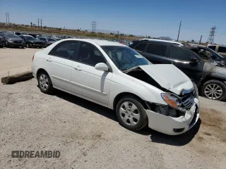 2008 Kia Spectra EX z VIN KNAFE121685506287, wystawiony jako Copart lot #58065295 z przebiegiem 181 686 mil mil oraz Szkoda całkowita • Salvage title. Historia ofert i sprzedaży dostępna na DreamBid. Obrazek 4.