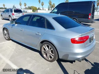 2015 Audi S4 Premium Plus with VIN WAUBGAFL2FA120068, listed as a IAAI auction lot 39620158 with 122,494 mi miles. Bid and sale history available at carsss.com. Image 3.
